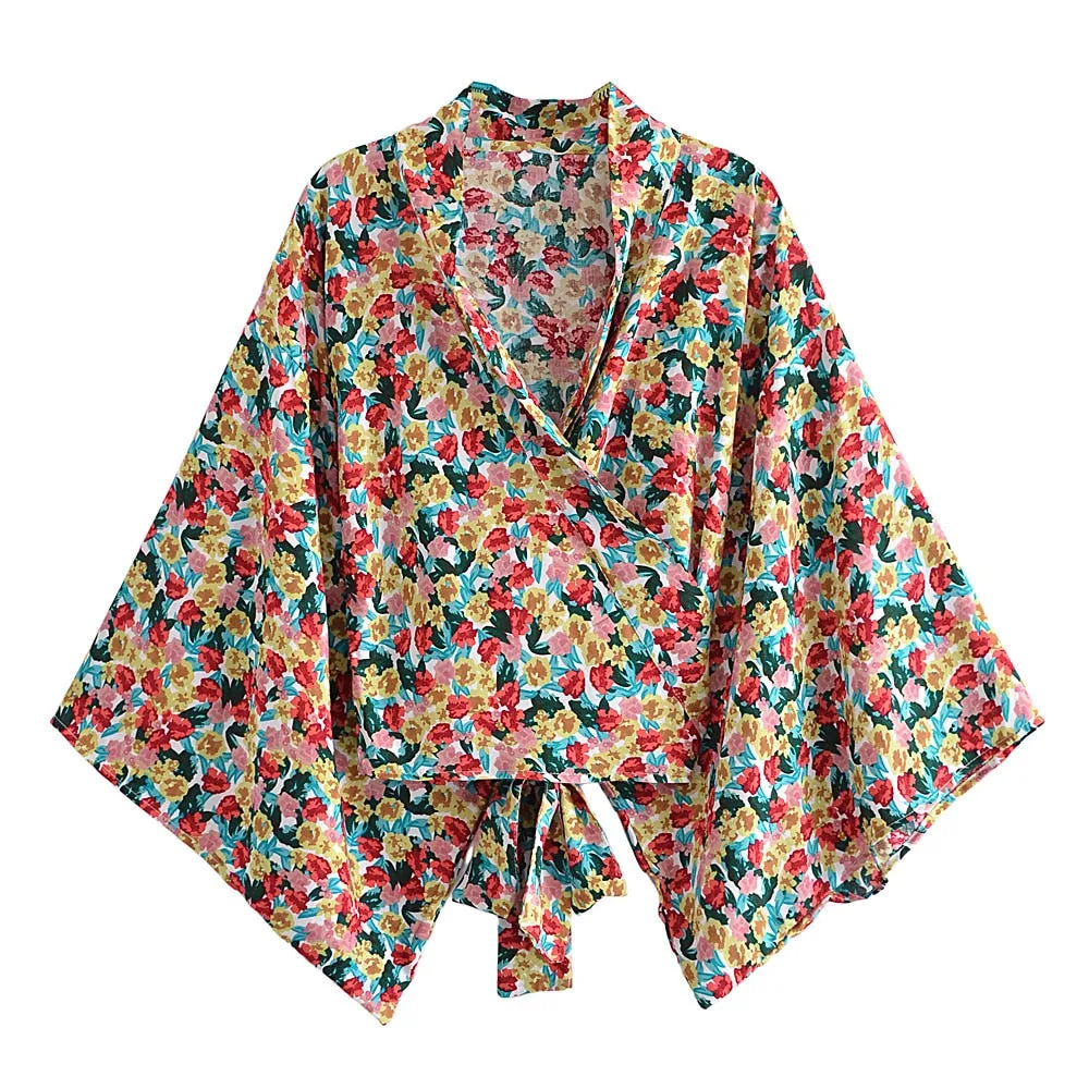 Ida's Floral Kimono Wrap Top
