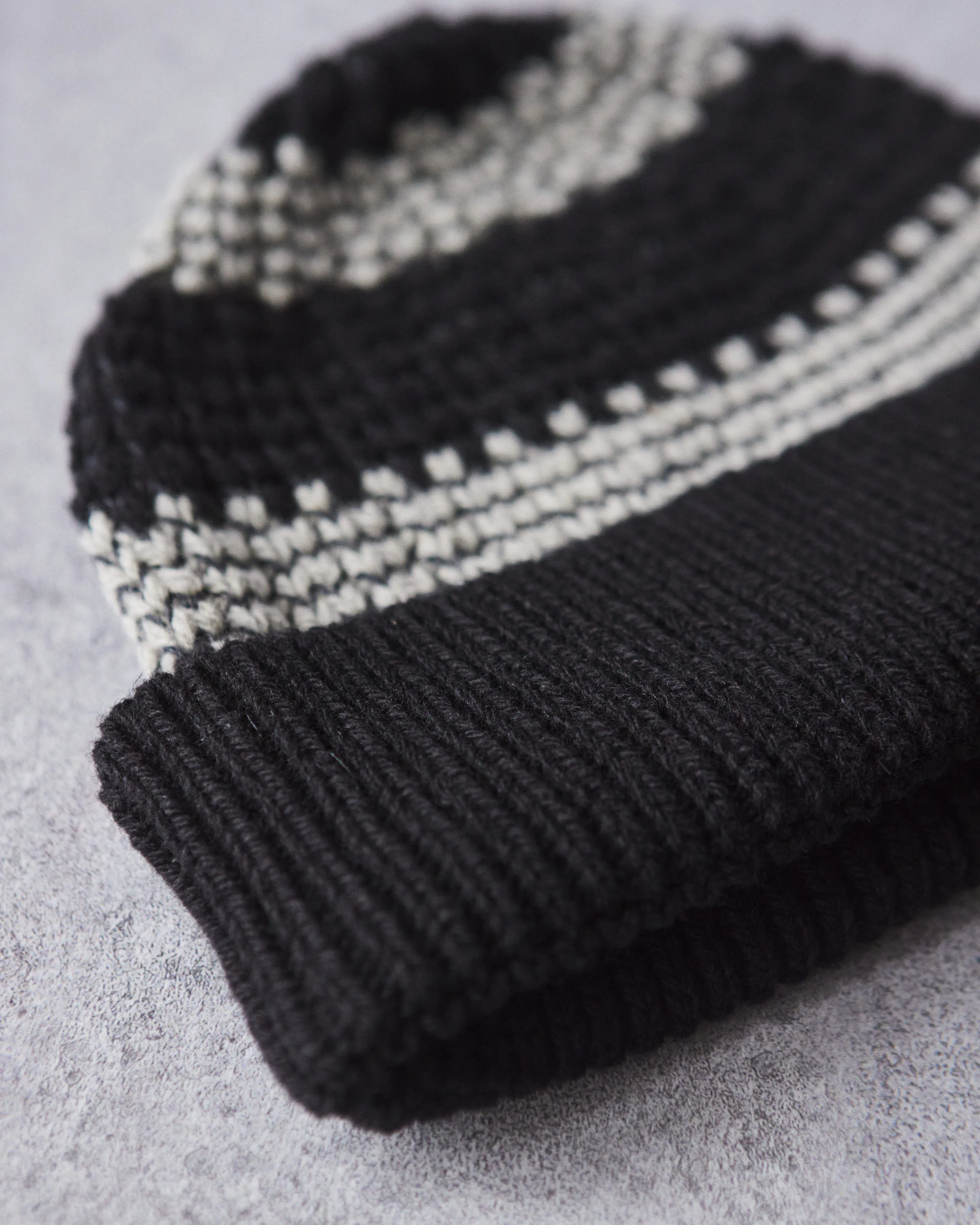 Jan-Jan Van Essche Beanie #8, Black Stripe