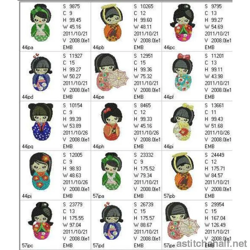 Japanese Kokeshi Dolls Combo