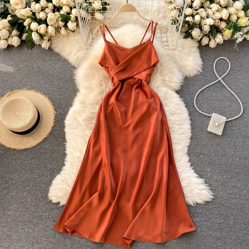 Julia Fashion - Satin Women's Dress
