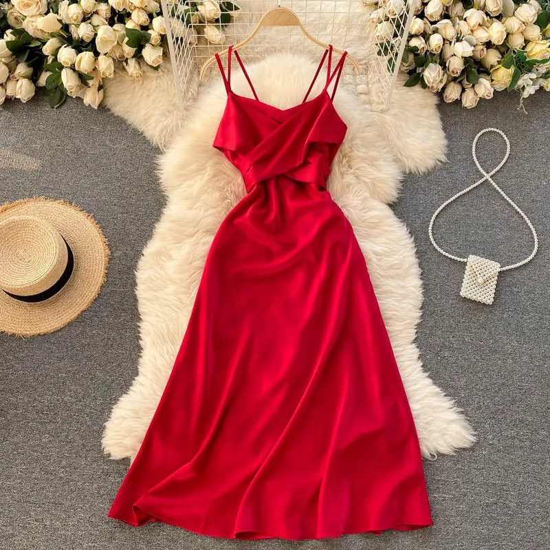Julia Fashion - Satin Women's Dress