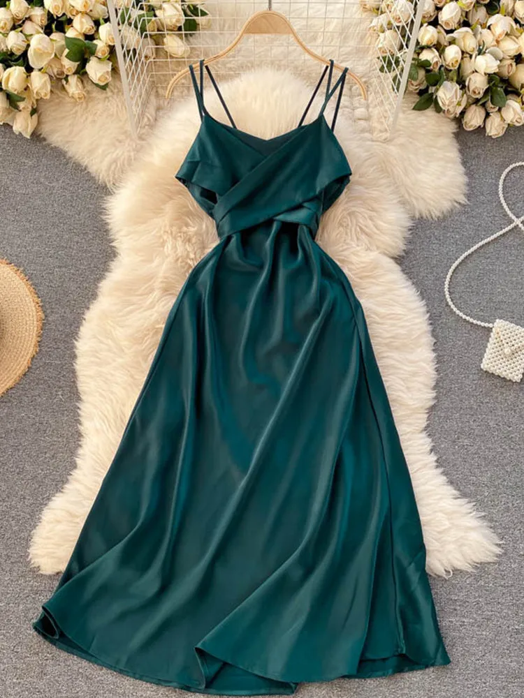 Julia Fashion - Satin Women's Dress