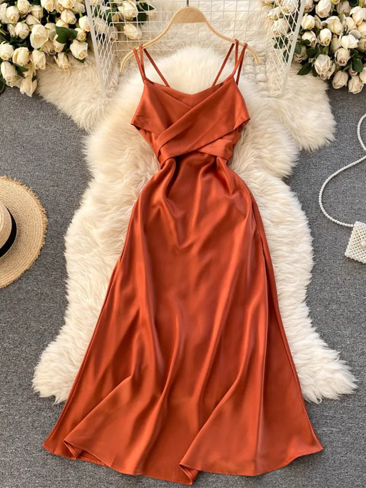Julia Fashion - Satin Women's Dress