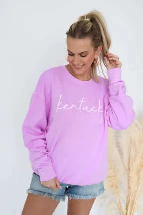 Kentucky Script Sweatshirt- Neon Violet (FINAL SALE)