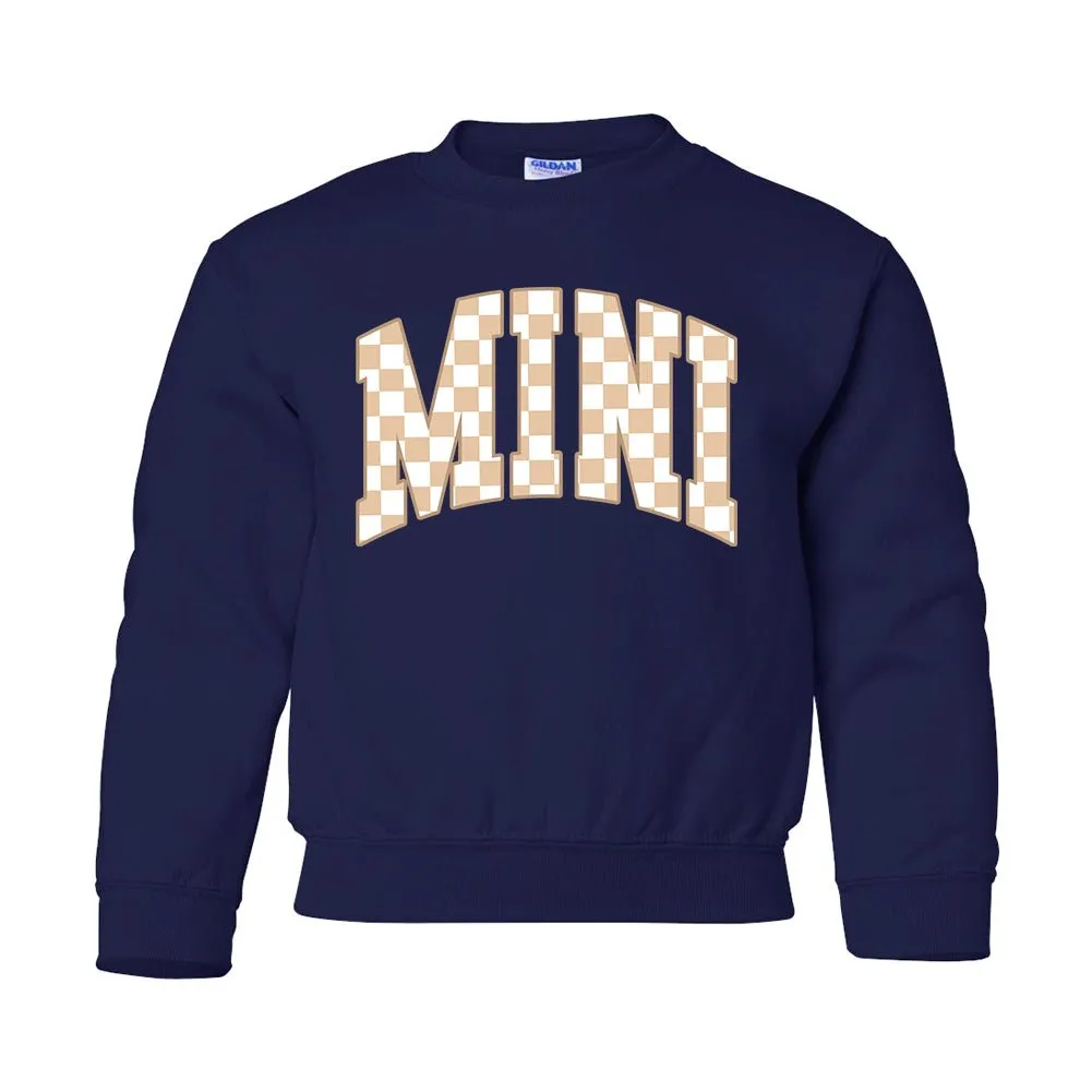 Kids 'Mini/Mama's Boy Tan Check' Sweatshirt