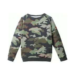 Kids Super Soft Sweatshirt Khaki Camo Print