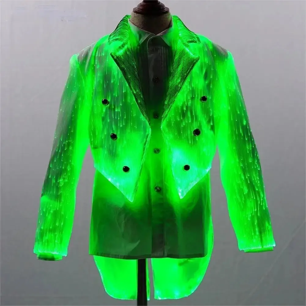 Luminous Kids Blazer Cosplay Children Jacket With Tail Fiber Optic Suit For Celebration Party