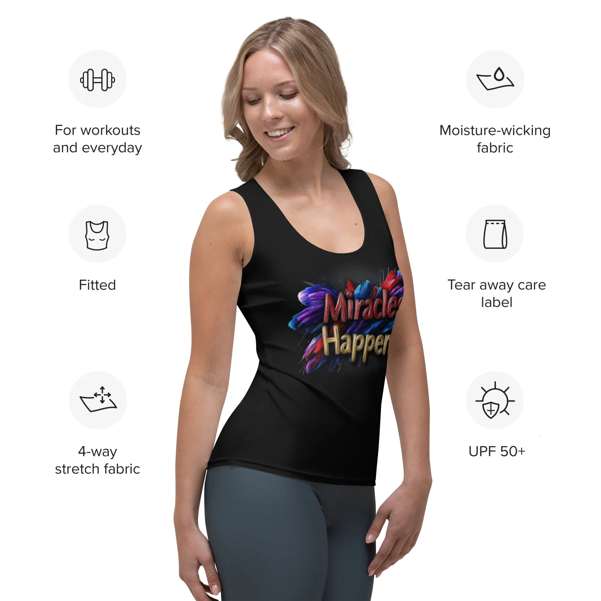 Miracles Happen: Bold Beginnings Sublimation Cut & Sew Tank Top