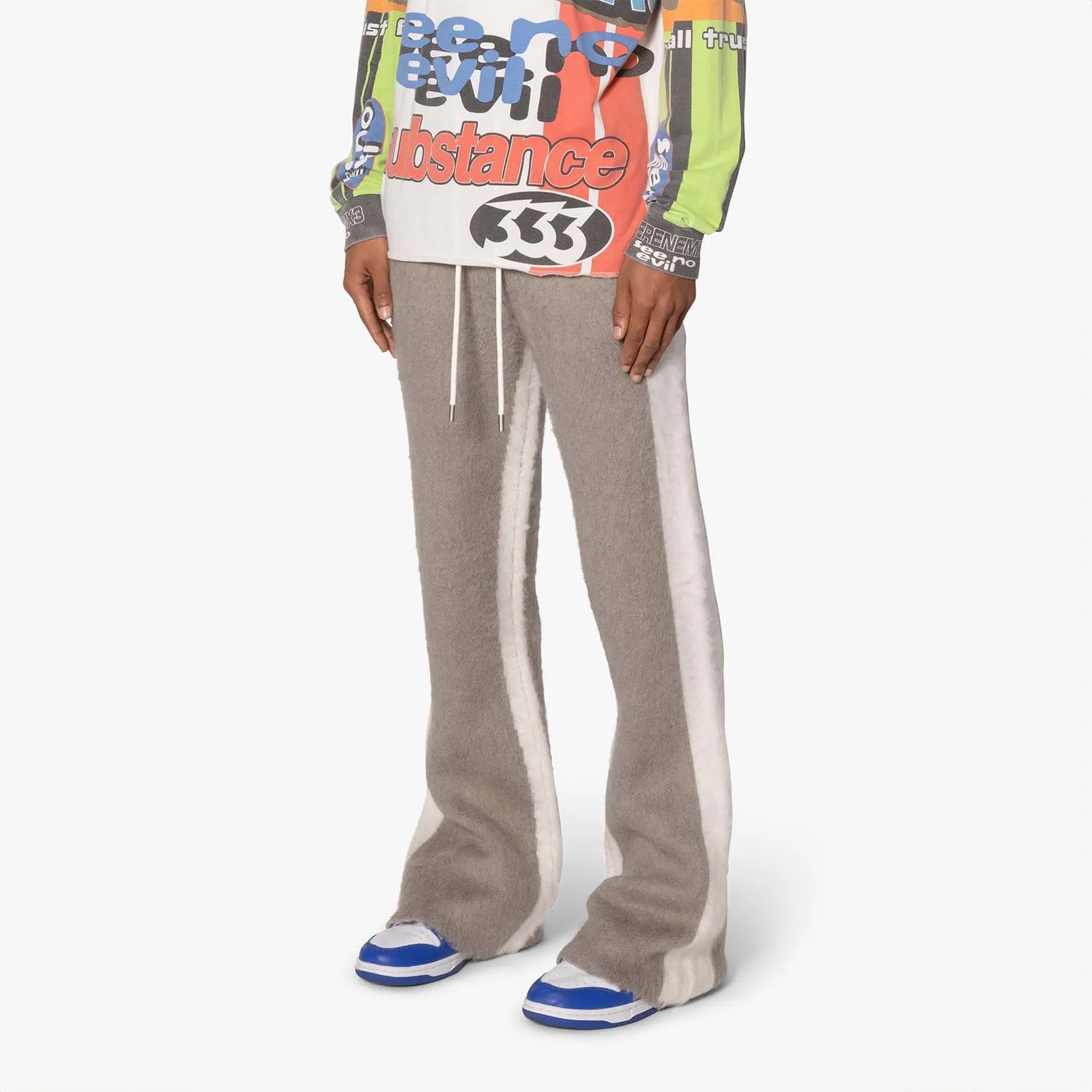 MNML Fuzzy Stripe Sweatpants