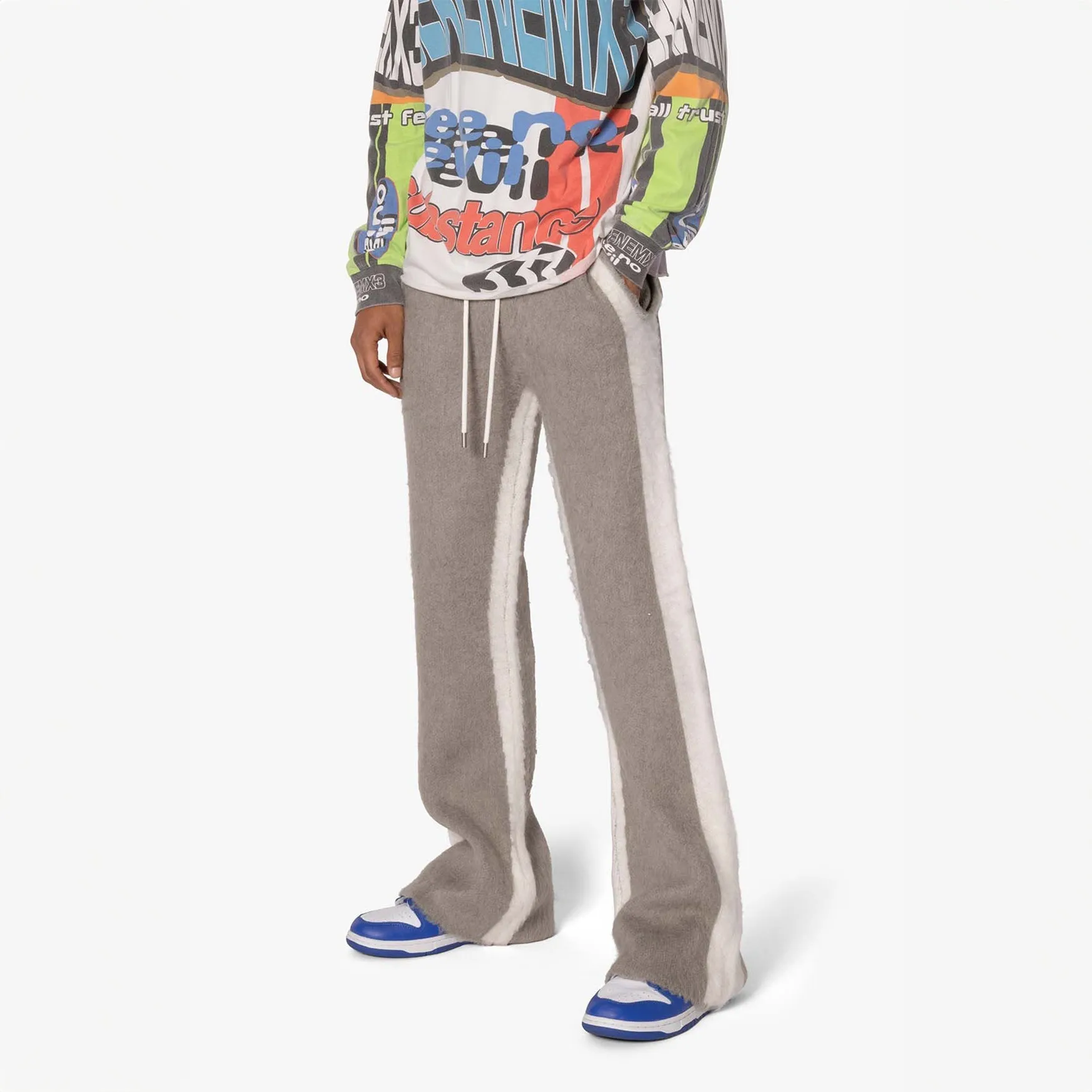 MNML Fuzzy Stripe Sweatpants