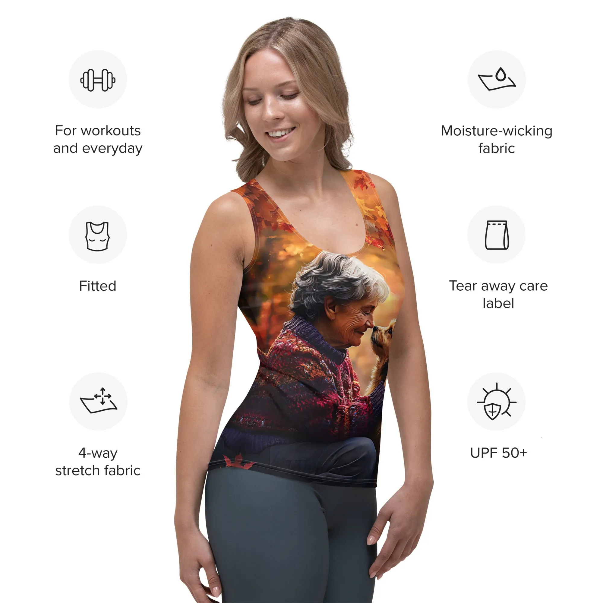 Mom's Pawtner Sublimation Cut & Sew Tank Top