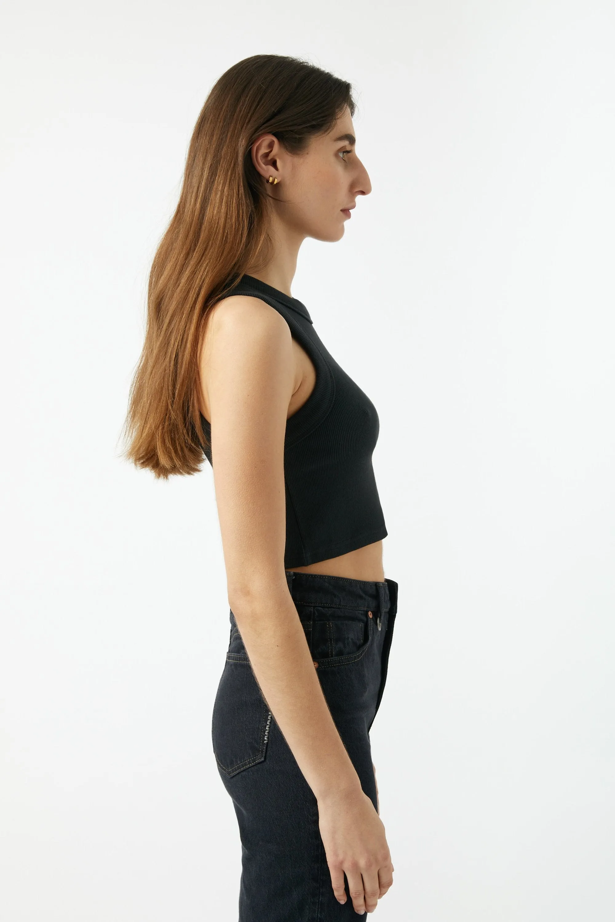 NEUW Womens Jonesy Crop Top - Black