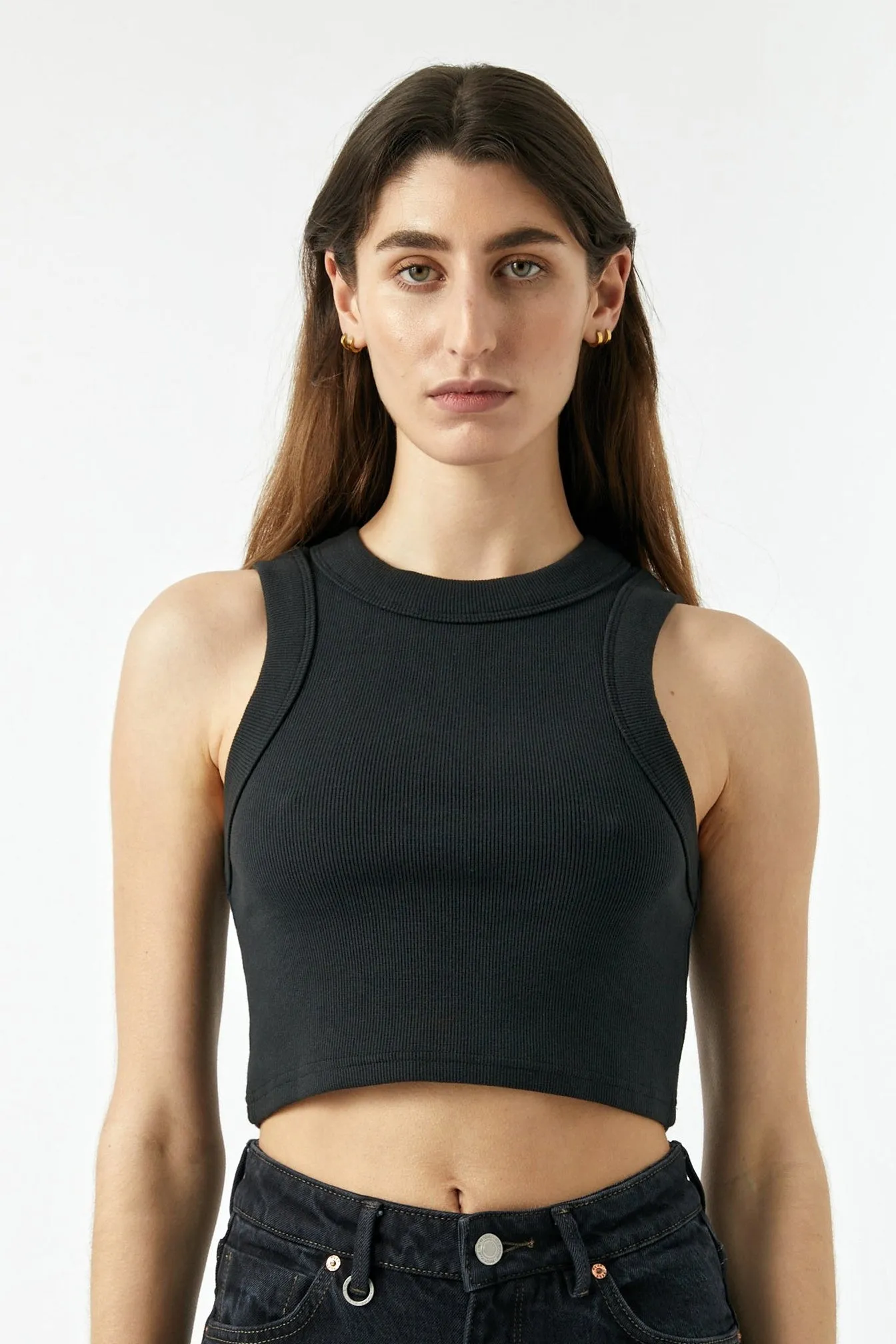 NEUW Womens Jonesy Crop Top - Black