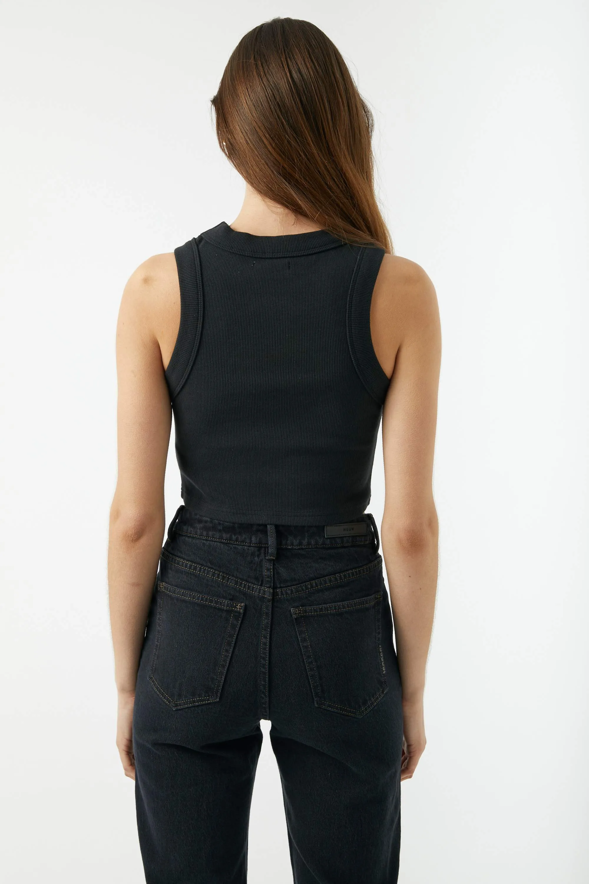 NEUW Womens Jonesy Crop Top - Black