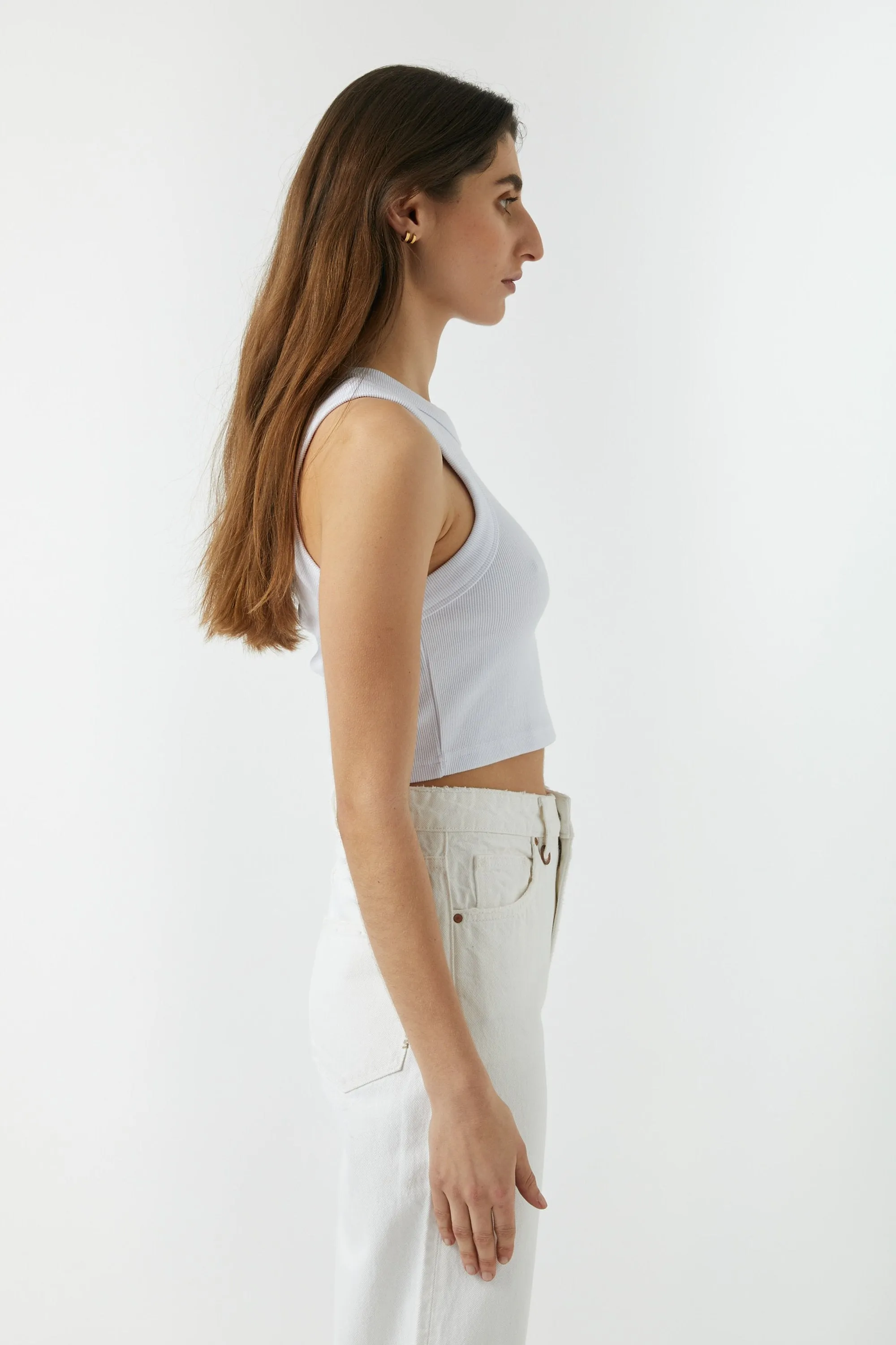 NEUW Womens Jonesy Crop Top - White