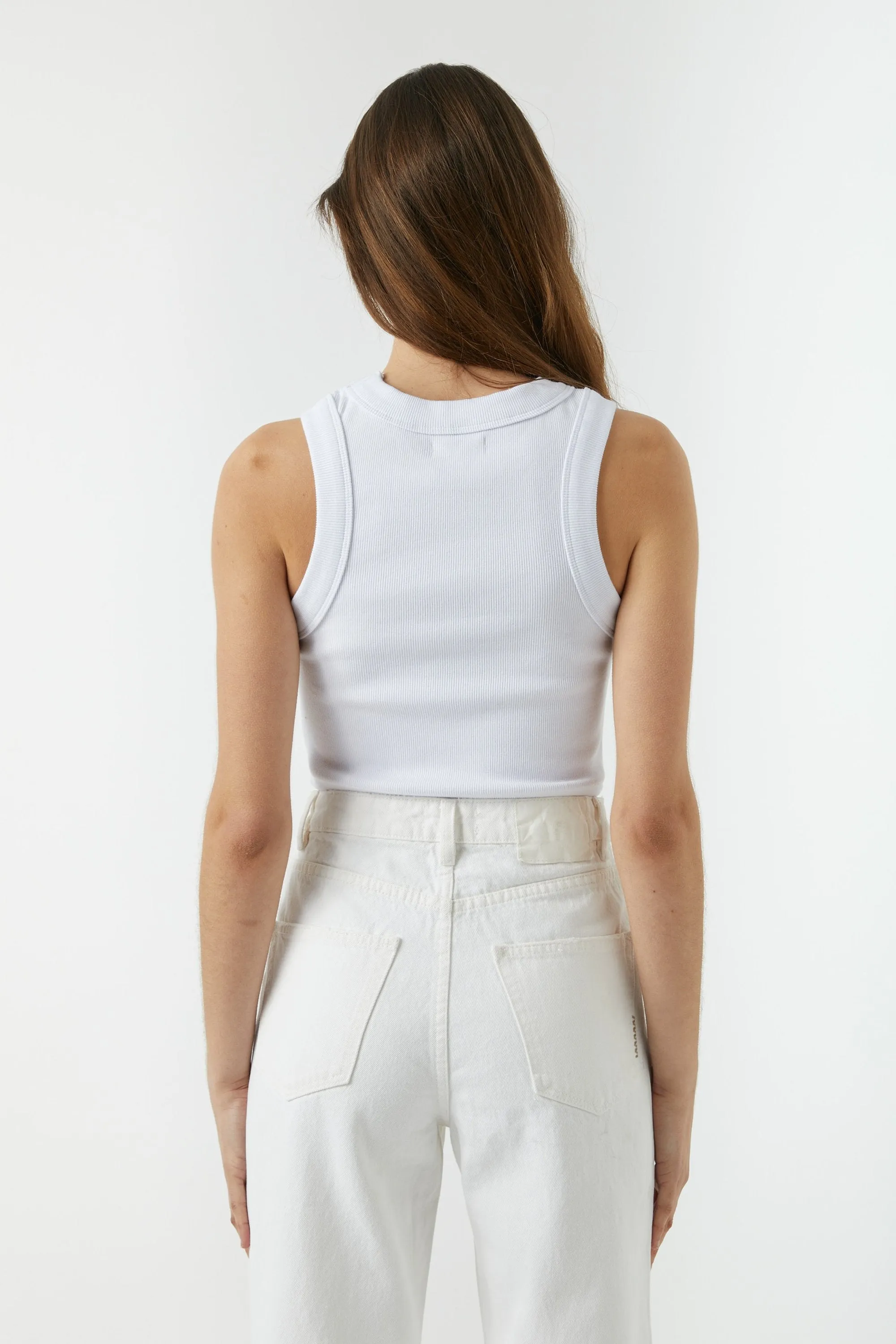 NEUW Womens Jonesy Crop Top - White