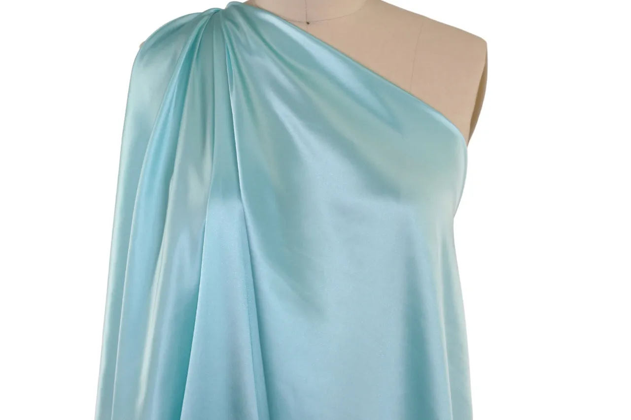NY Designer Silk Charmeuse - Caribbean Aqua