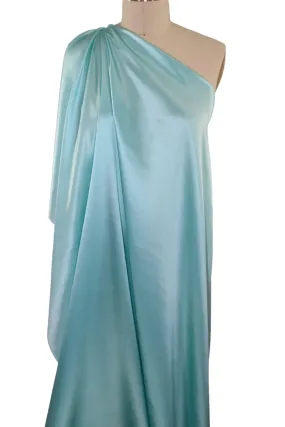 NY Designer Silk Charmeuse - Caribbean Aqua
