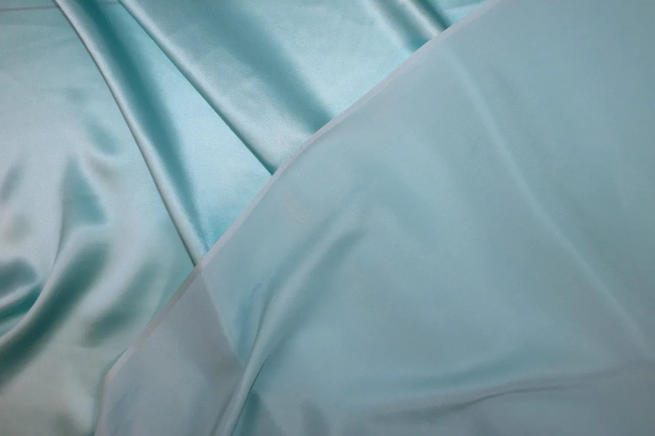 NY Designer Silk Charmeuse - Caribbean Aqua