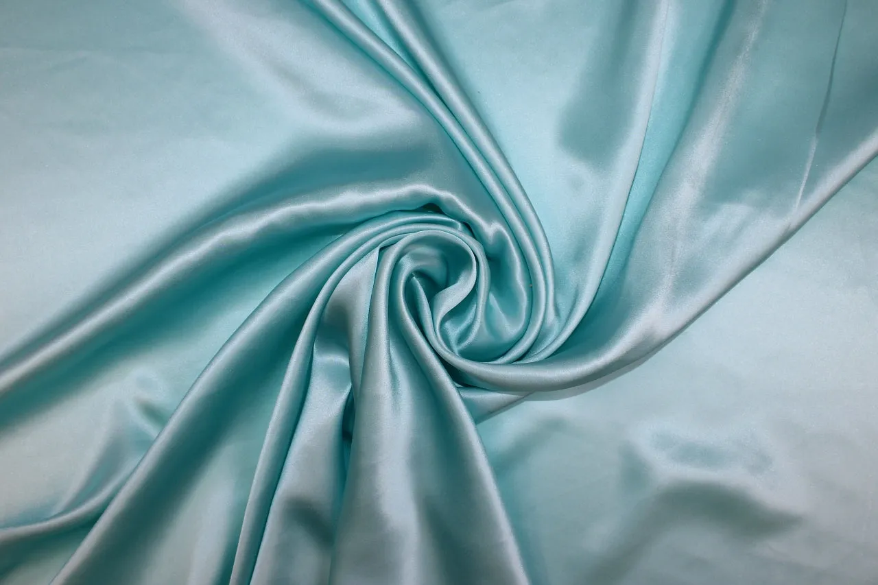 NY Designer Silk Charmeuse - Caribbean Aqua