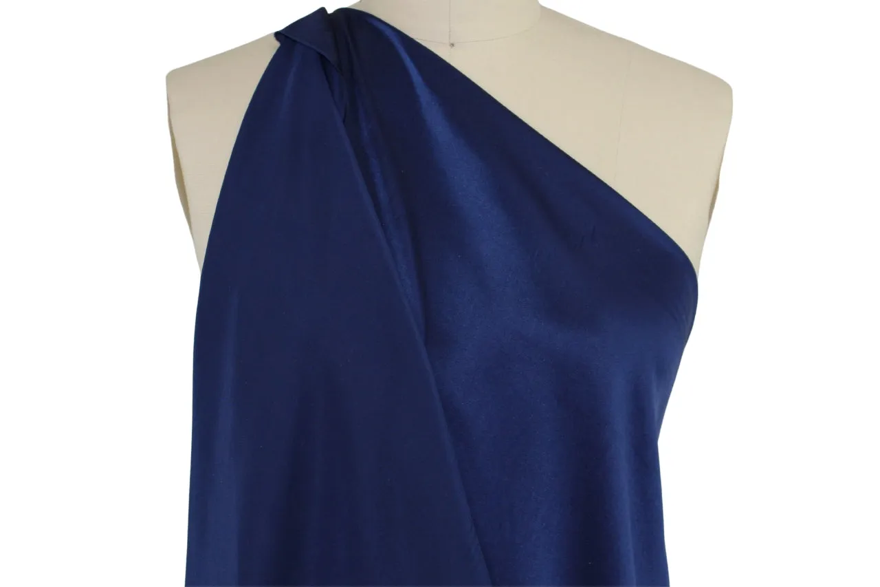 NY Designer Silk Charmeuse - Ensign Blue