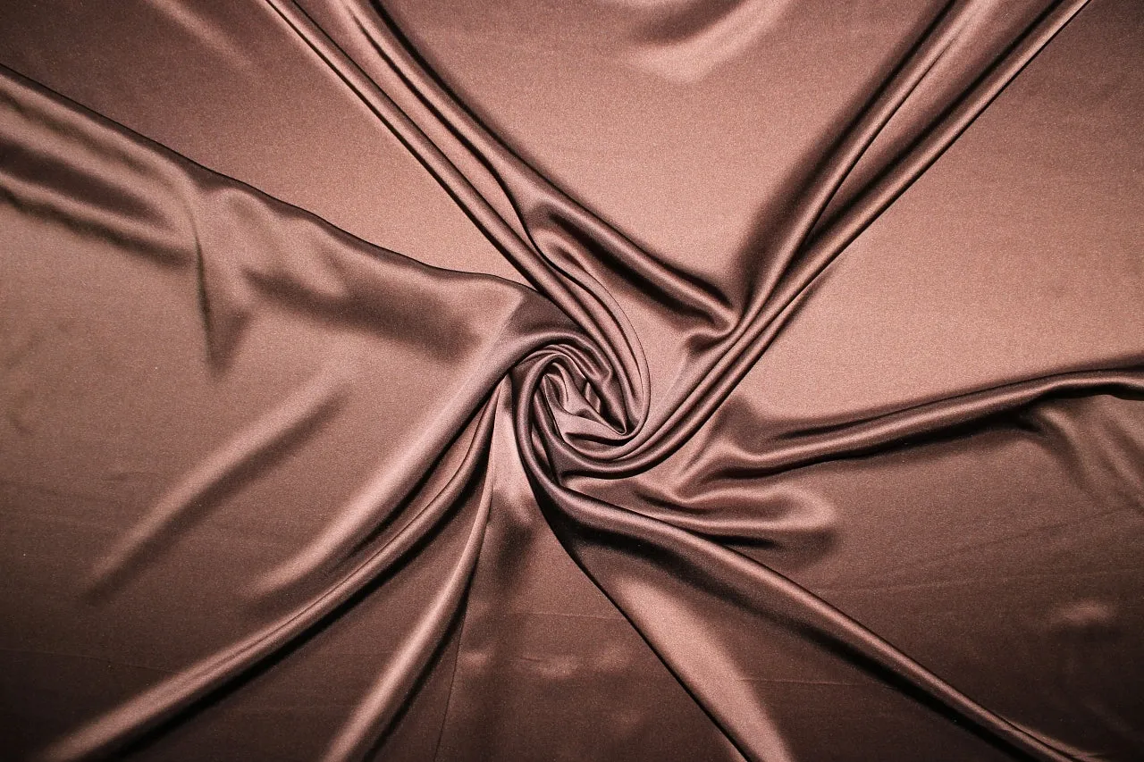 NY Designer Silk Charmeuse - Hot Chocolate