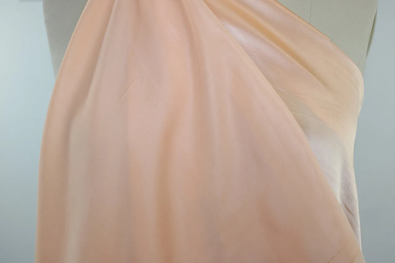 NY Designer Silk Charmeuse - Peach Sorbet