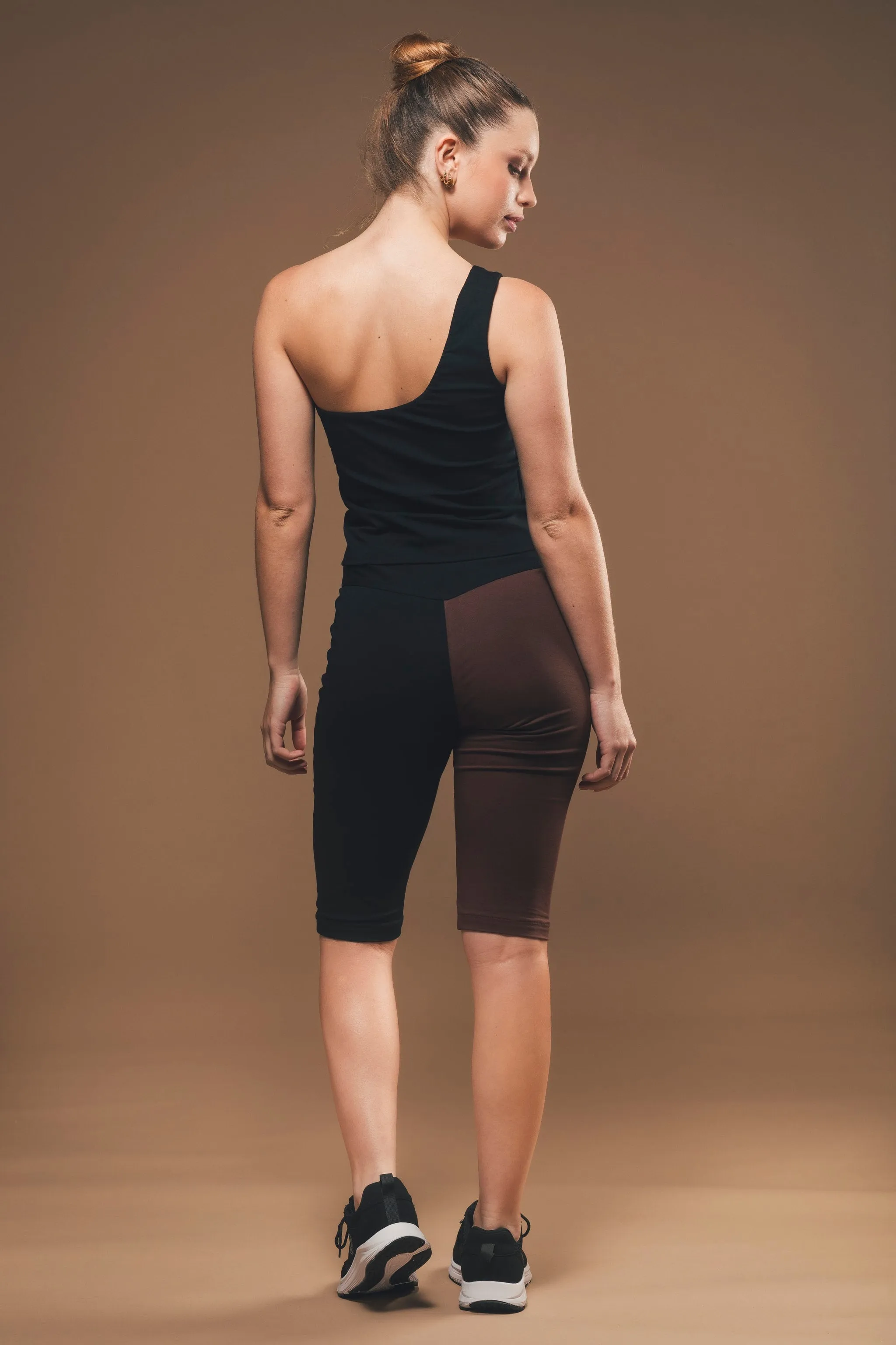 One Shoulder Top Black
