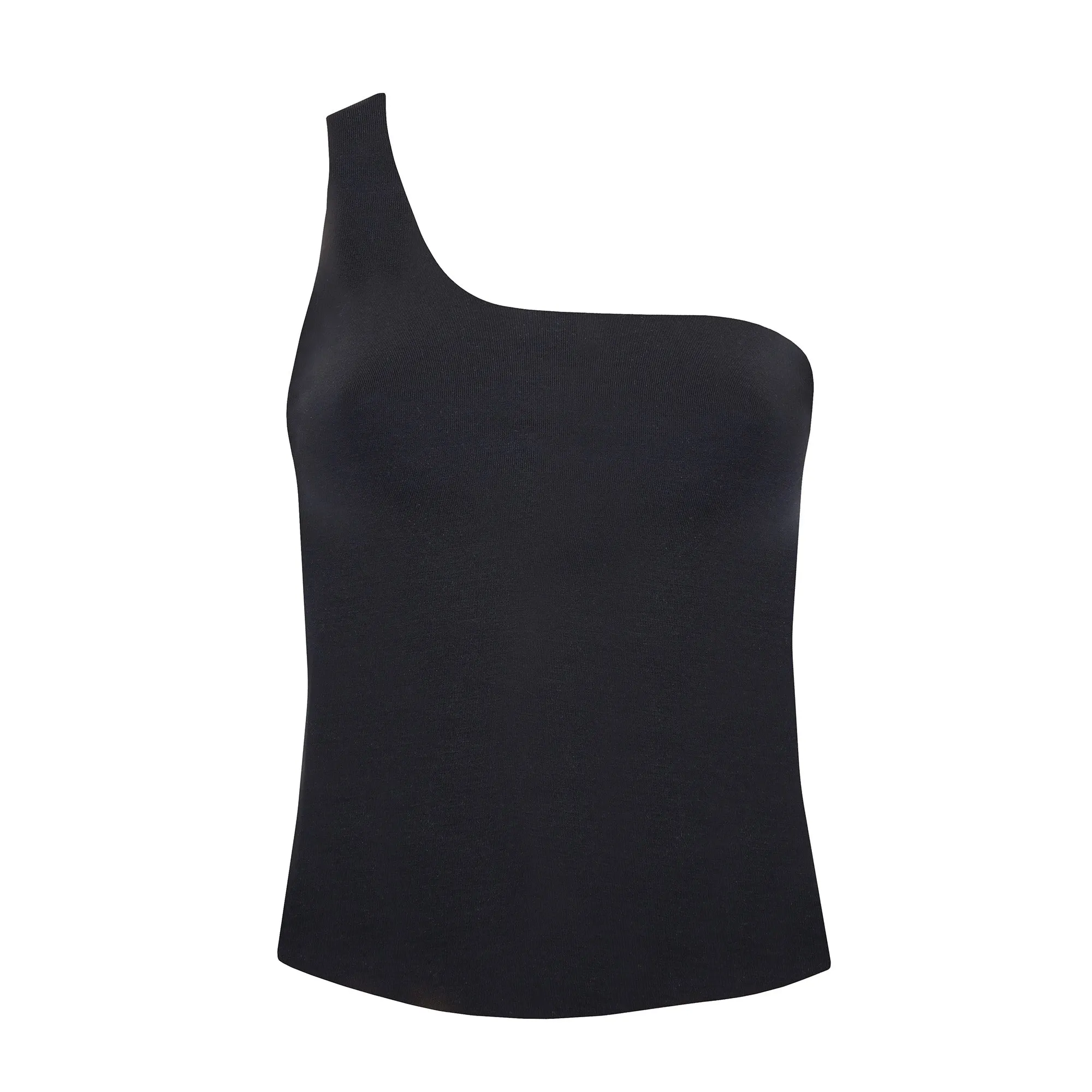 One Shoulder Top Black