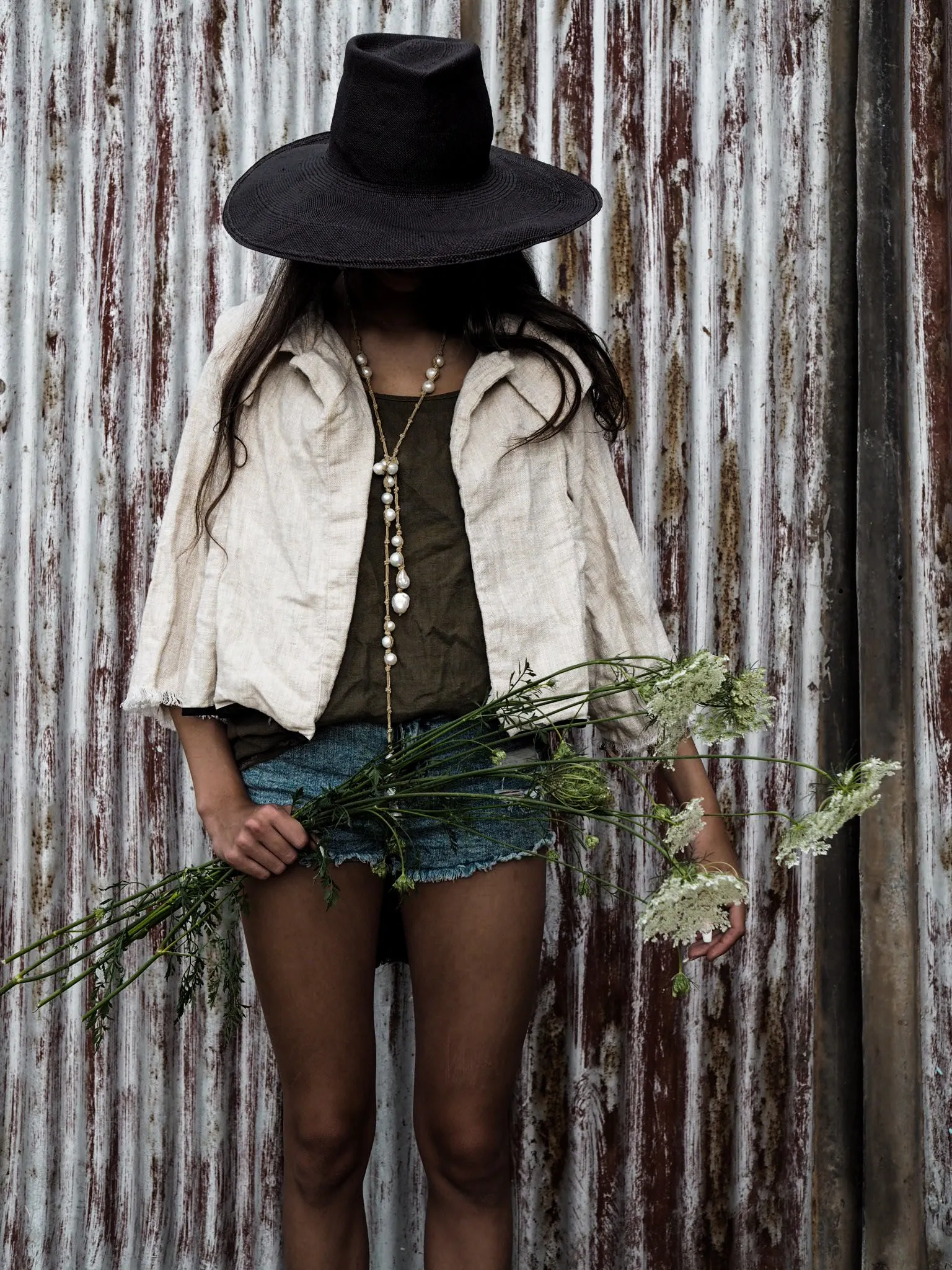 Peter Pan jacket ( Linen) Herringbone