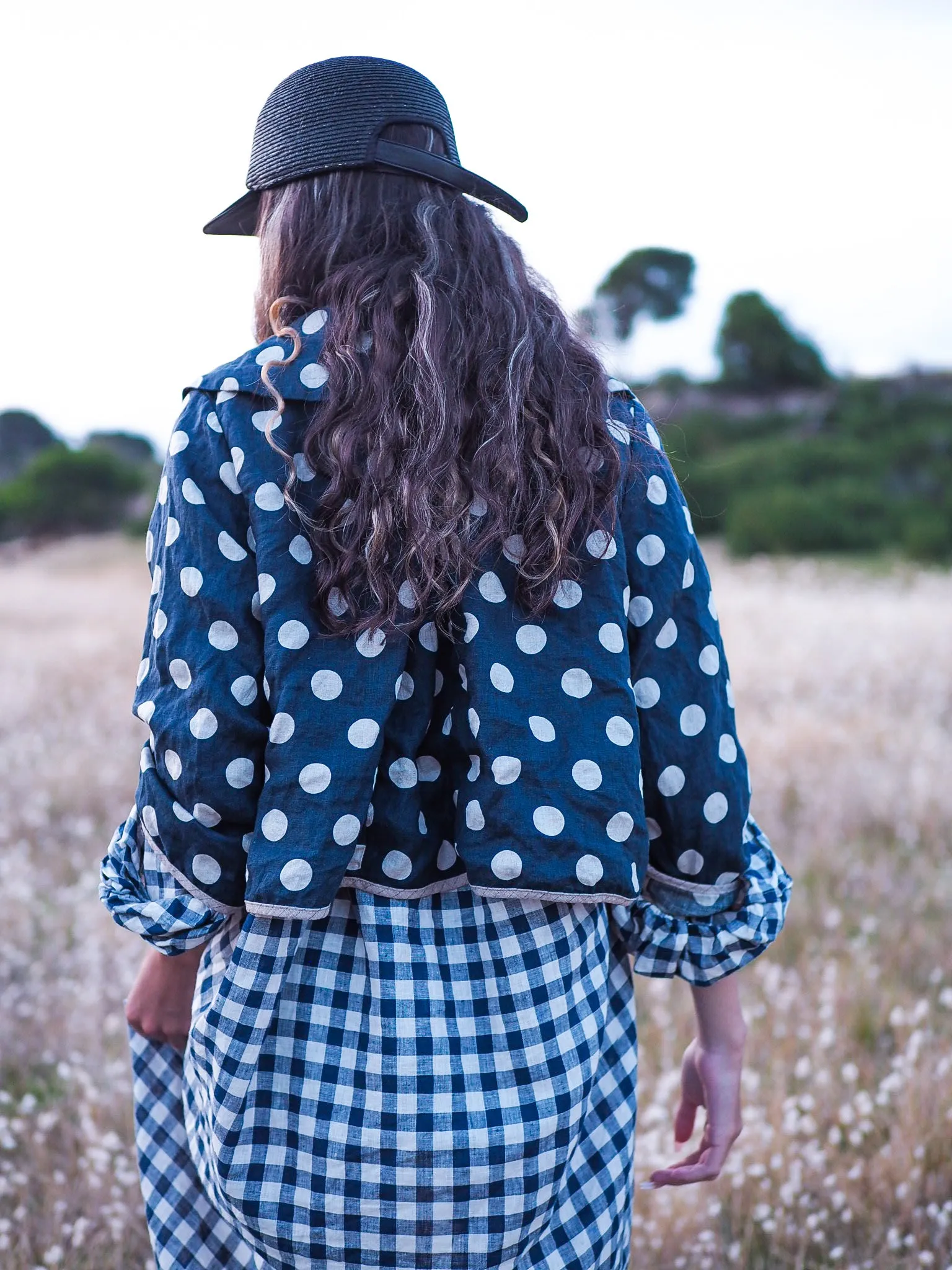 Peter Pan jacket ( Linen) Herringbone