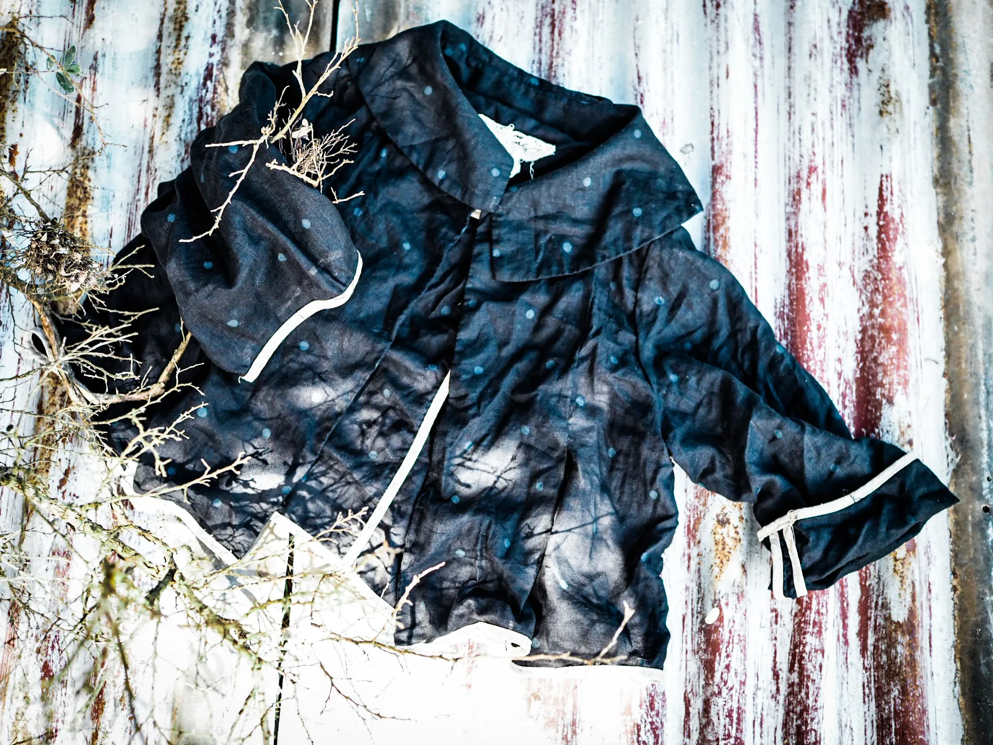 Peter Pan jacket ( Linen) Spots