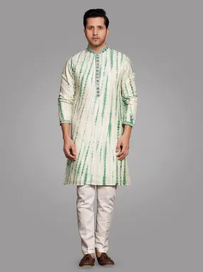 Pista & White Kurta Pajama | TULA