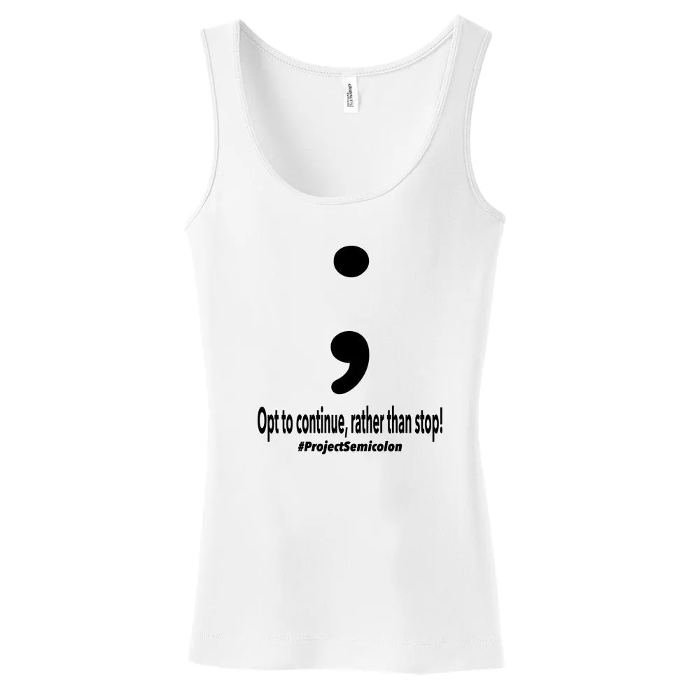 Project Semicolon Inspired Ladies Tank Top