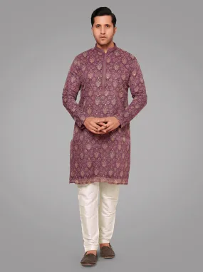 Purplish Wine Kurta Pajama | TULA