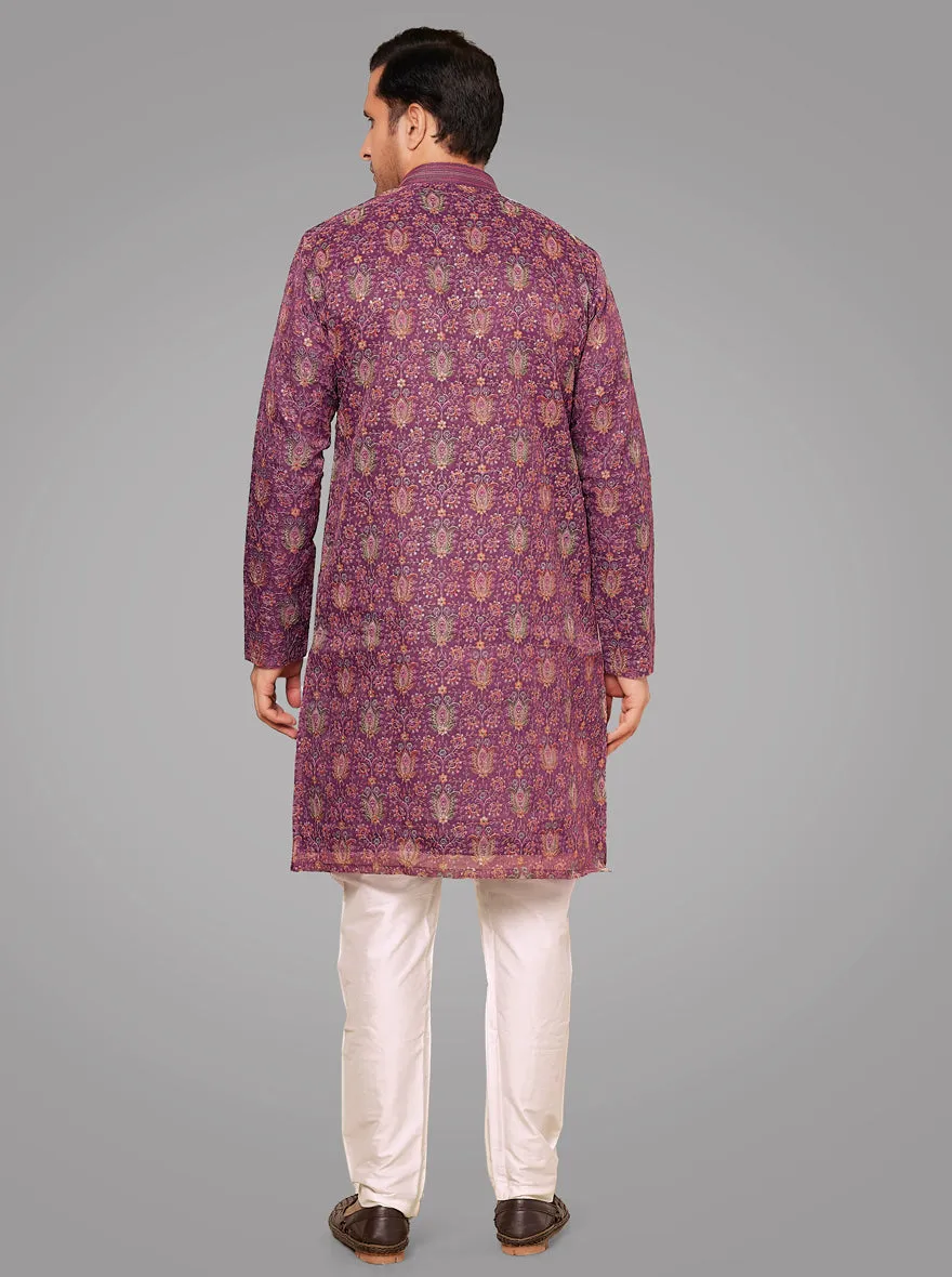 Purplish Wine Kurta Pajama | TULA