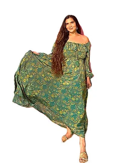 Quilted Cotton Kimono Duster Is Unusual and Colorful  (Yellow)