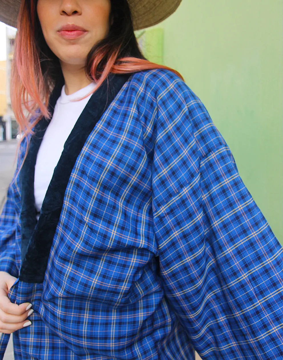 Quilted Jacket with Velvet Trim