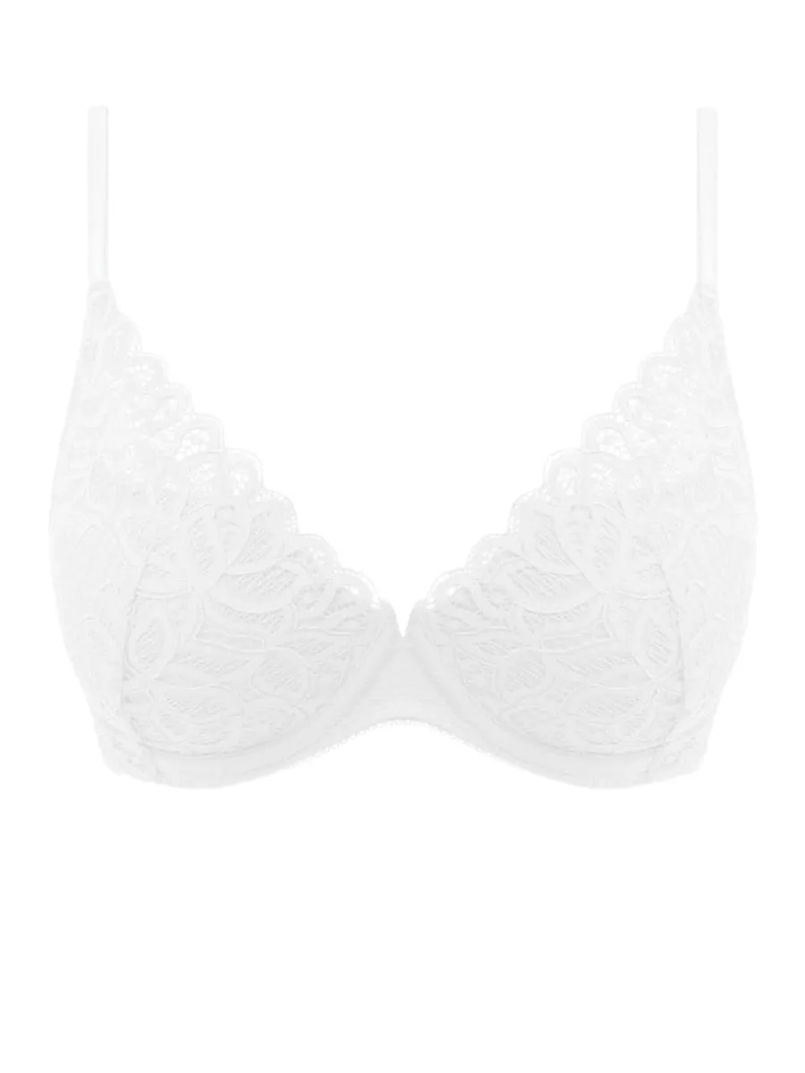 Raffine Plunge Bra - White