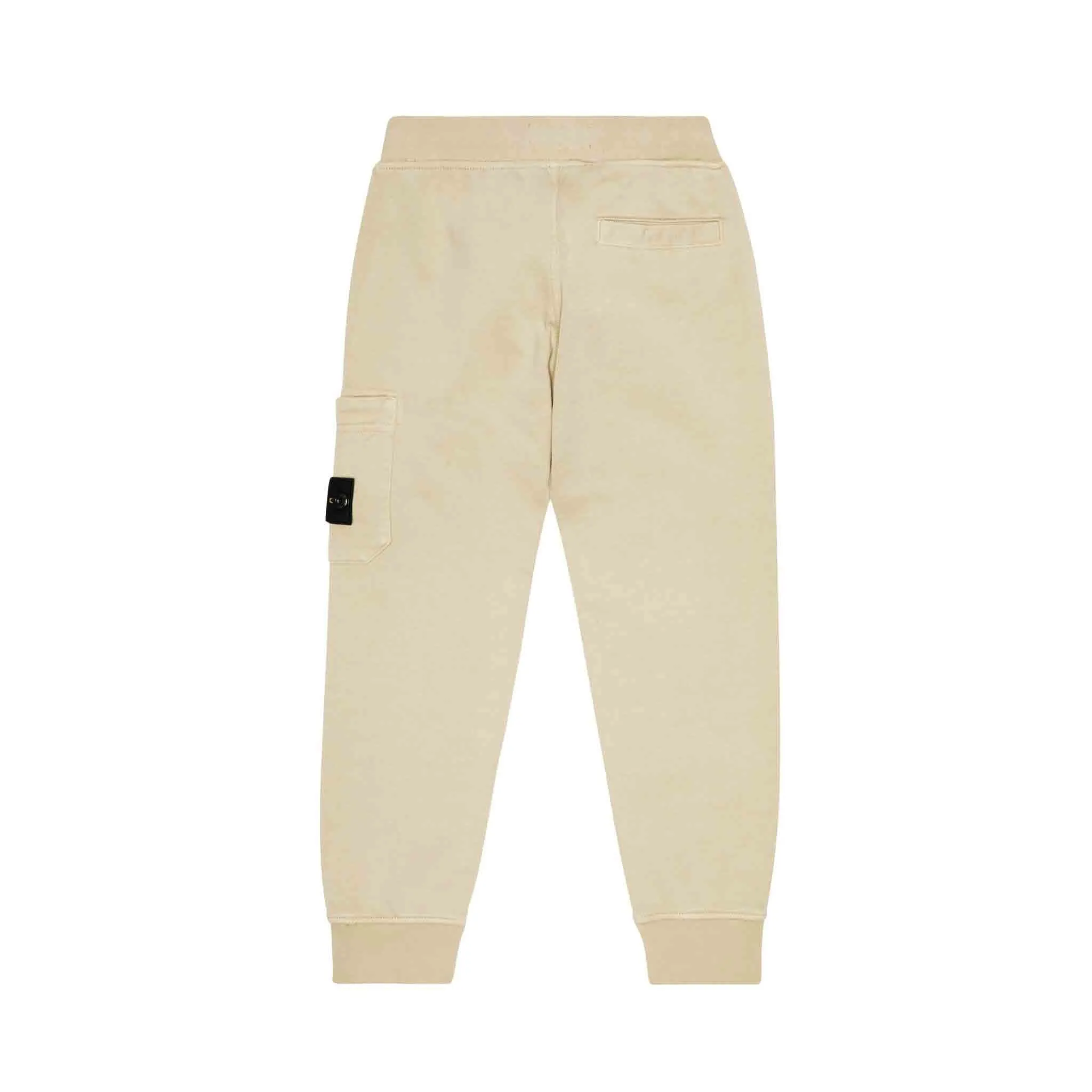 Stone Island Junior Cargo Sweatpants in Ecru