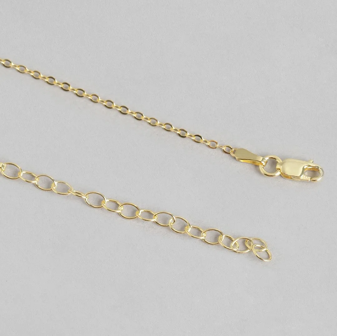 Trendy 925 Sterling Silver Cable Chain in Gold Plating