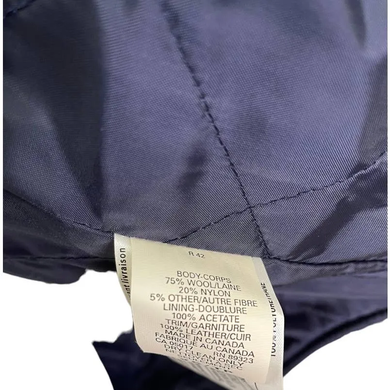 Vintage Roots 2002 USA Olympic Team Wool Leather Jacket Size XS New