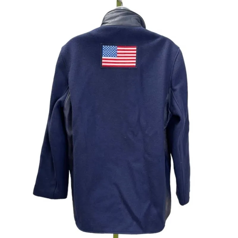 Vintage Roots 2002 USA Olympic Team Wool Leather Jacket Size XS New