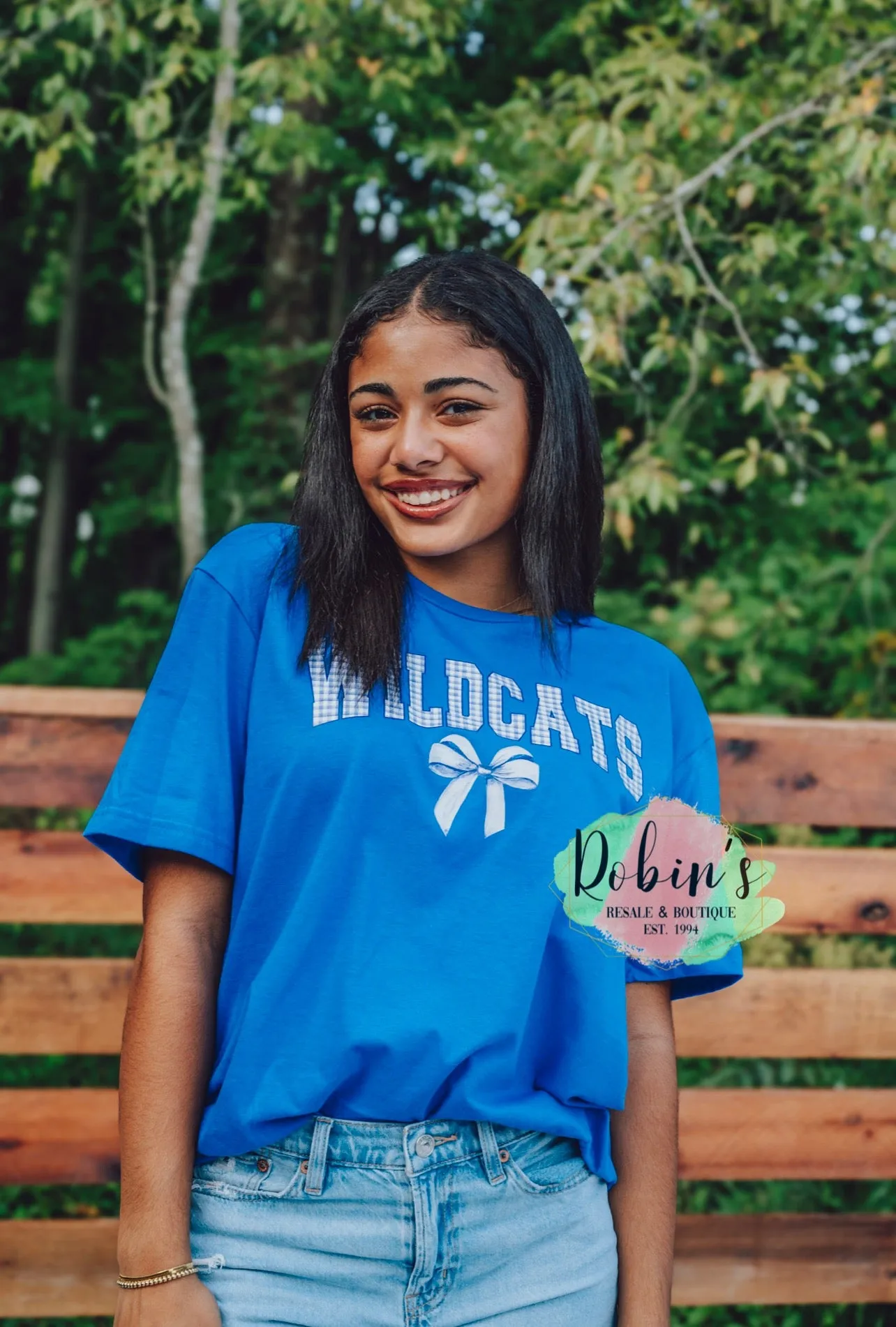 Wildcats Gingham Bow Tee, Sweatshirt, Hoodie Preorder
