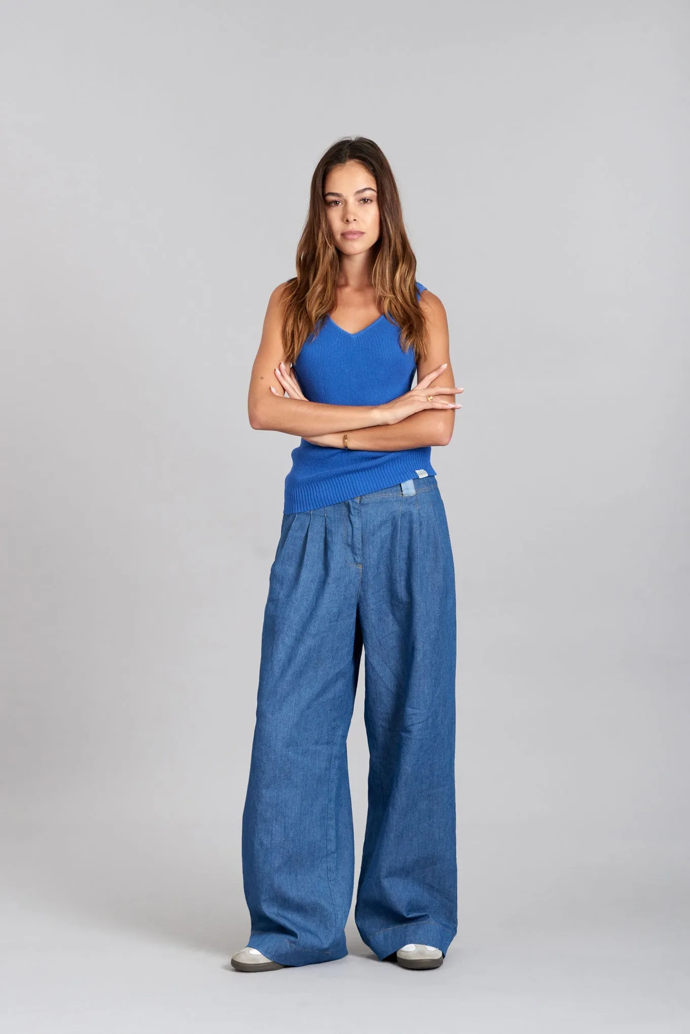 Yana Knitted Top Sapphire Blue